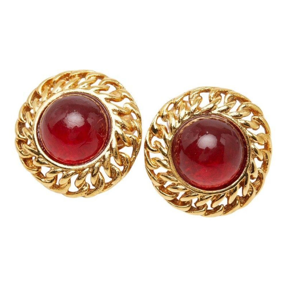 Chanel Gripoix Glass Earrings